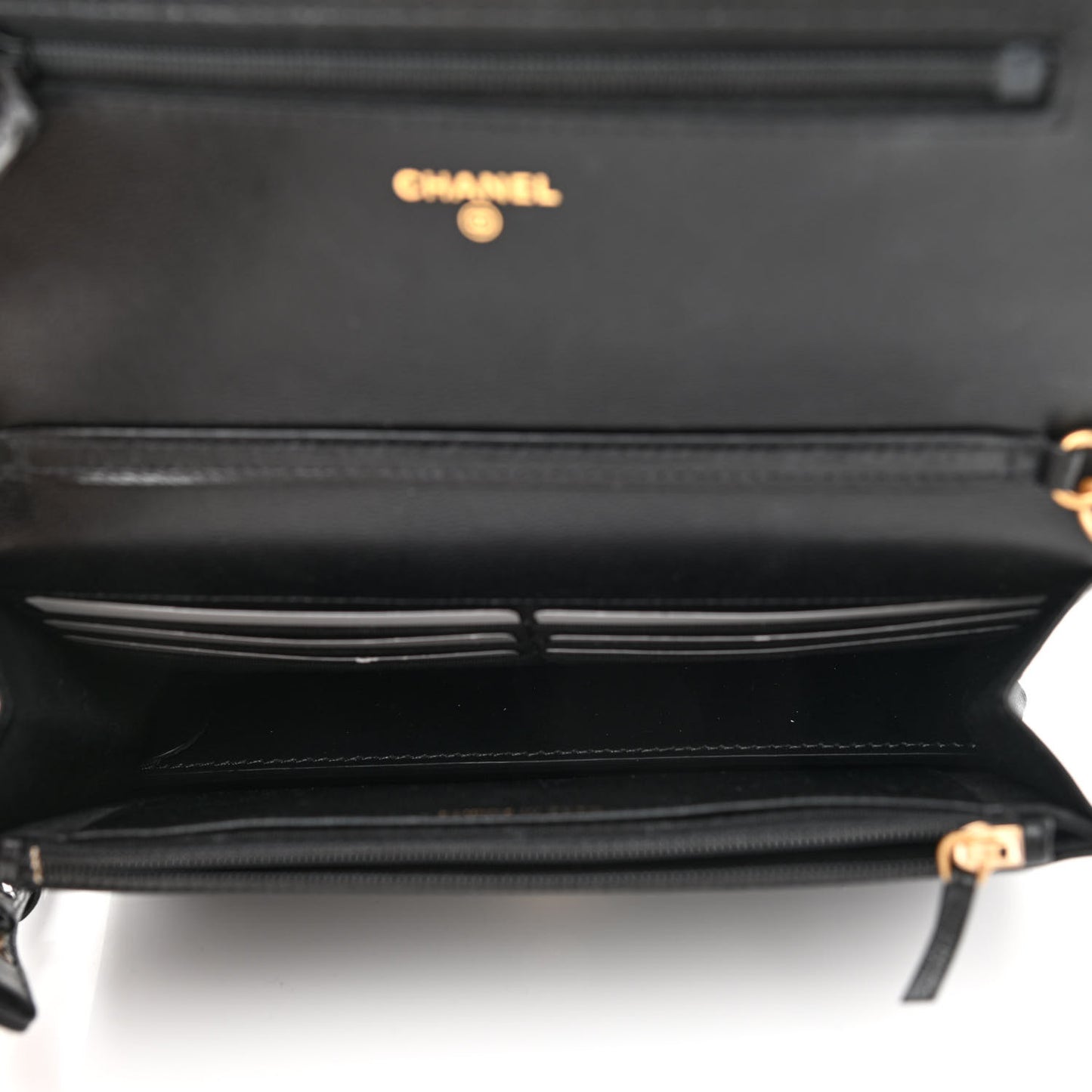 Goatskin Quilted Quilted Like A Wallet Wallet On Chain WOC Black