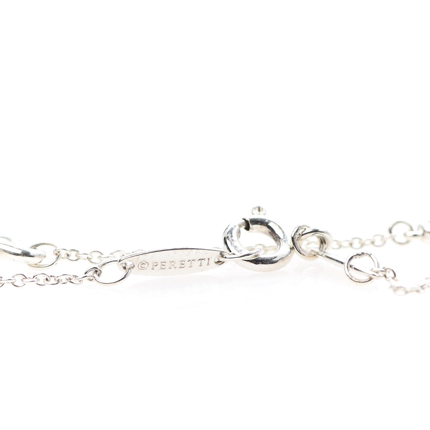Sterling Silver Diamond Elsa Peretti Diamonds by the Yard Open Heart Bracelet