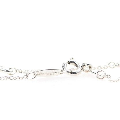 Tiffany Sterling Silver Diamond Elsa Peretti Diamonds by the Yard Open Heart Bracelet 6 of 8
