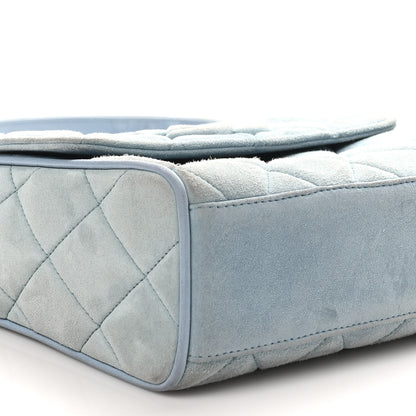 Chanel Suede Small Messenger Flap Light Blue 11 of 12