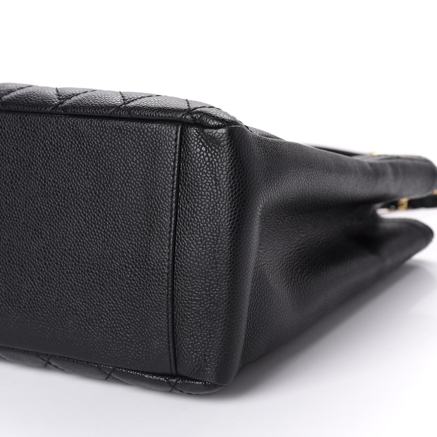 Caviar Quilted Grand Shopping Tote GST Black