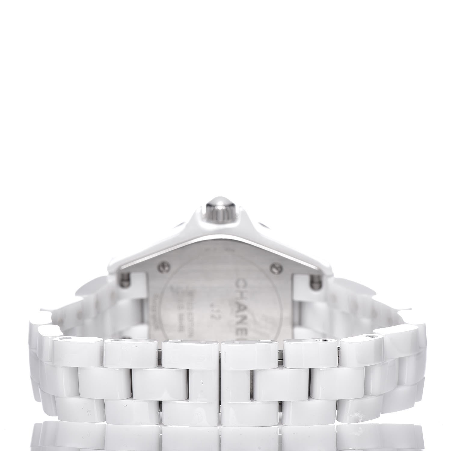 Chanel Stainless Steel Ceramic Diamond 29mm J12 Quartz Watch Pink 4 of 5