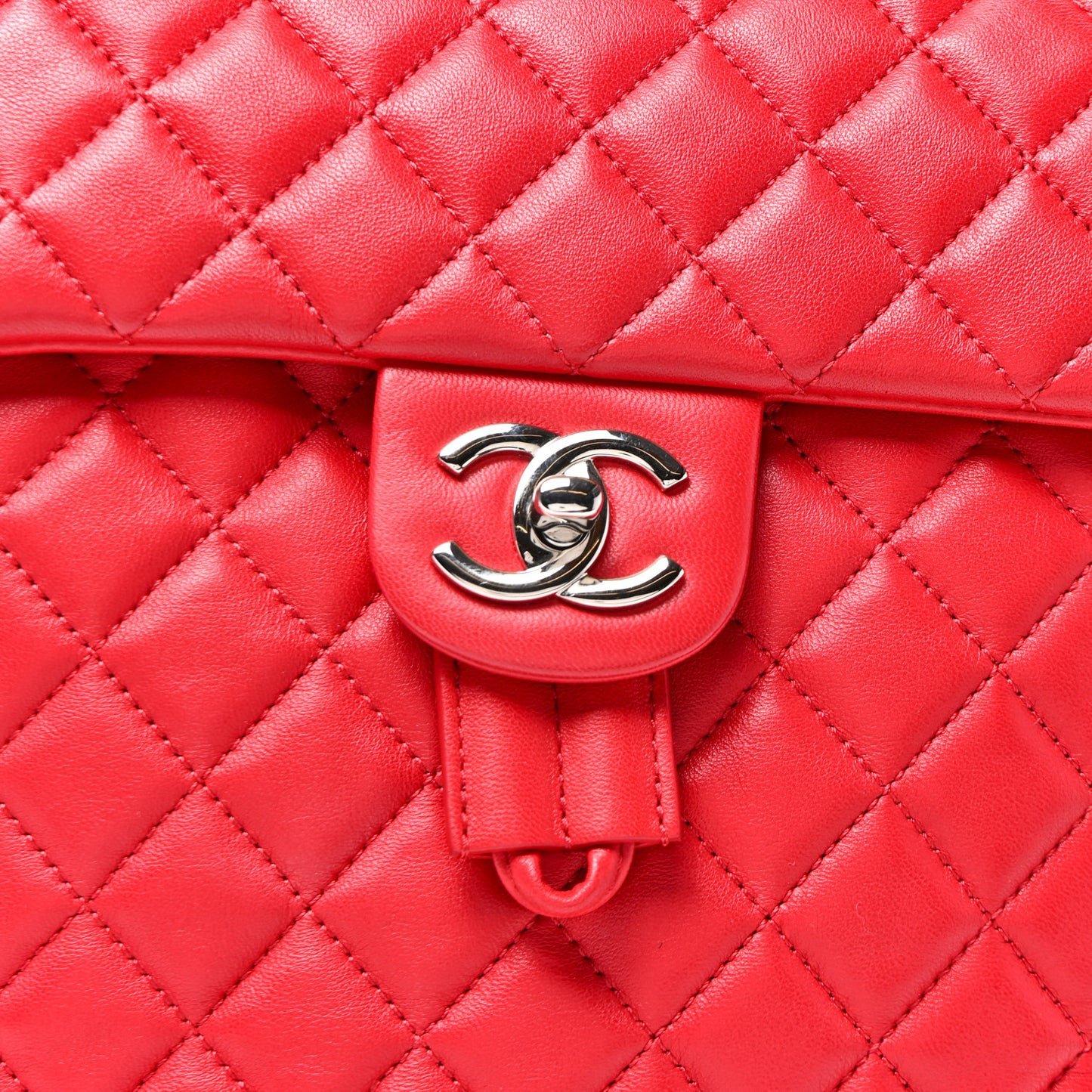Lambskin Quilted Small Urban Spirit Backpack Red