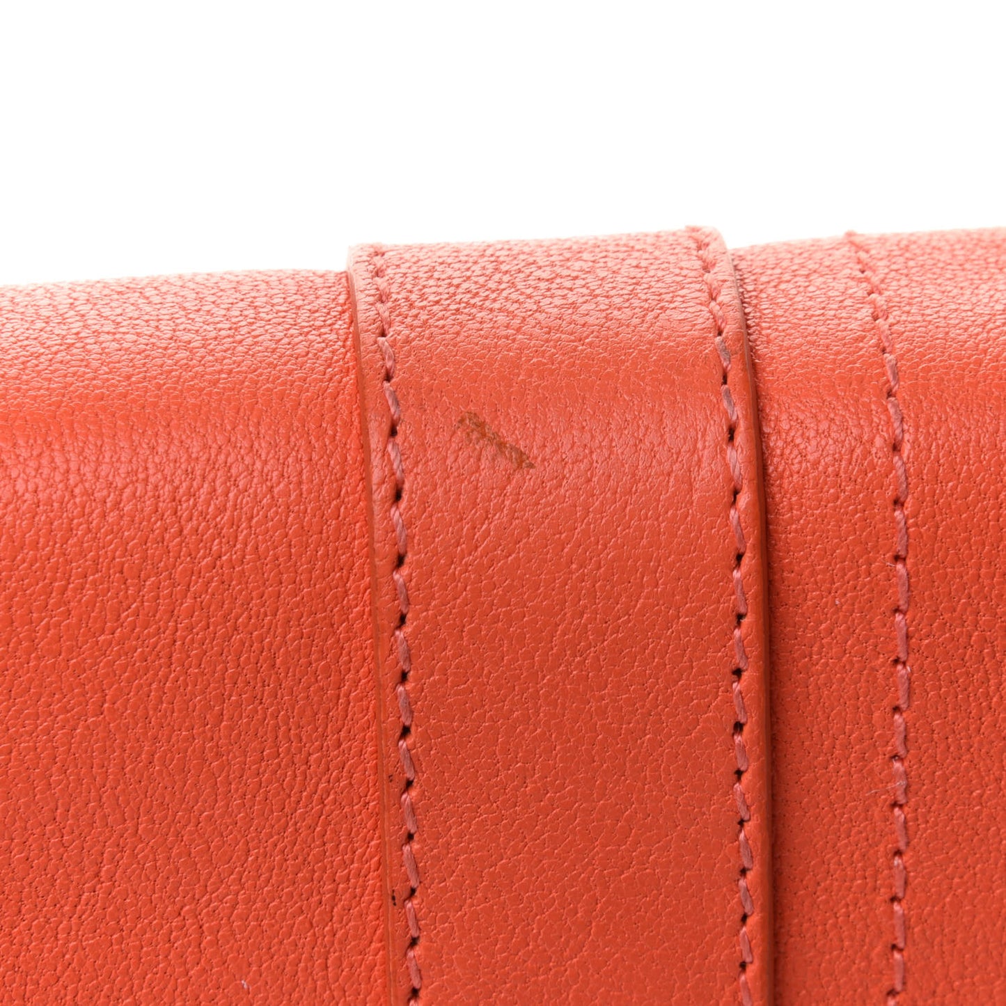 Lambskin PS1 Large Chain Wallet Deep Coral