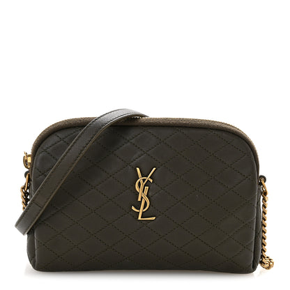 Saint Laurent Lambskin Quilted Gaby Zipped Pouch 1 of 14