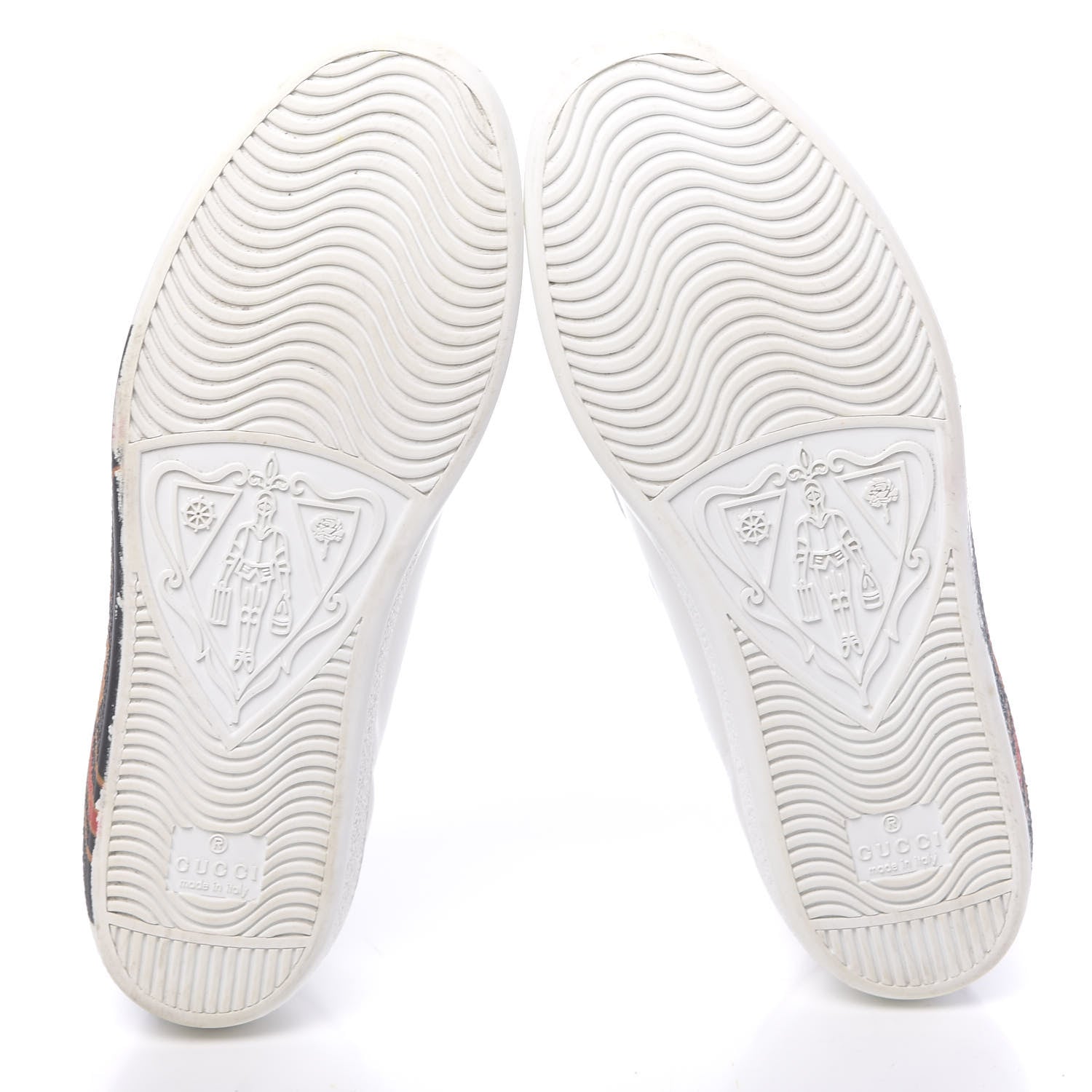 Gucci Miro Soft Calfskin Interlocking G Womens New Ace Sneakers 36 White Red Flame Green 5 of 11