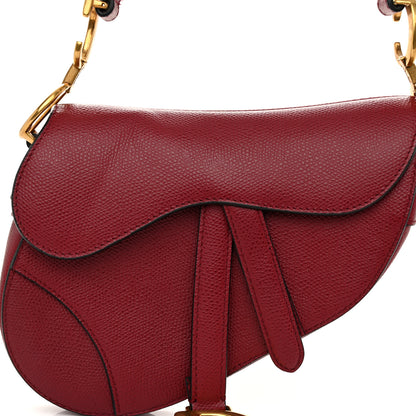 Christian Dior Grained Calfskin Mini Saddle Bag Red 8 of 11