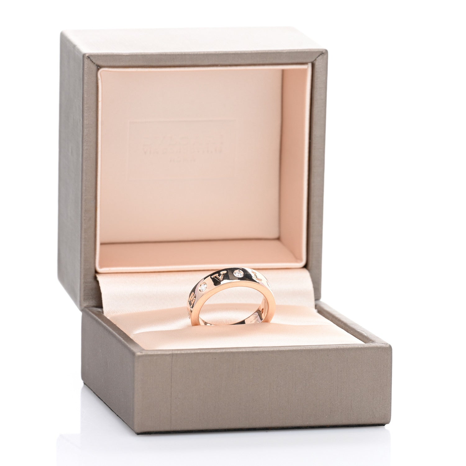 Bulgari 18K Rose Gold 7 Diamond B.Zero1 Essential Band Ring 51 5.75 5 of 5