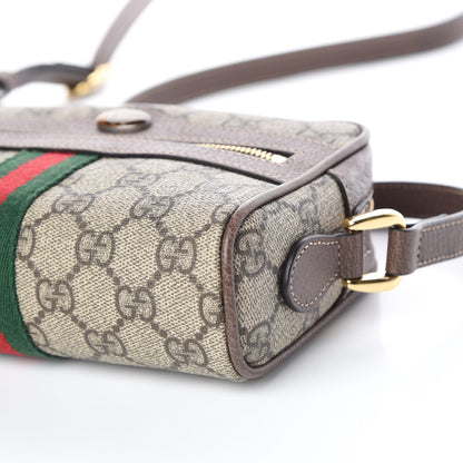 Gucci GG Supreme Monogram Web Mini Ophidia Shoulder Bag Brown 9 of 10