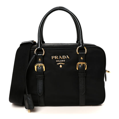 Prada Tessuto Nylon Saffiano Bauletto Black 1 of 10