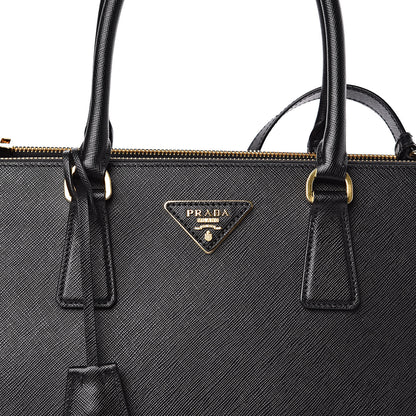 Prada Saffiano Medium Galleria Double Zip Tote Black 9 of 9