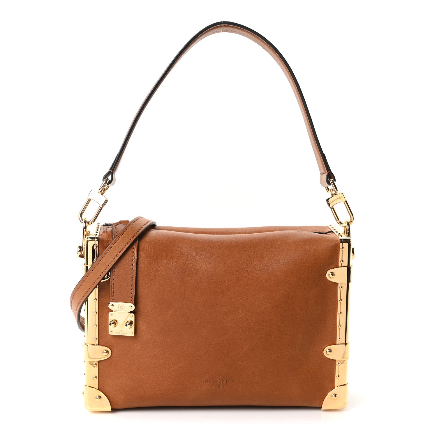Louis Vuitton Calfskin Side Trunk MM Tan 1 of 9