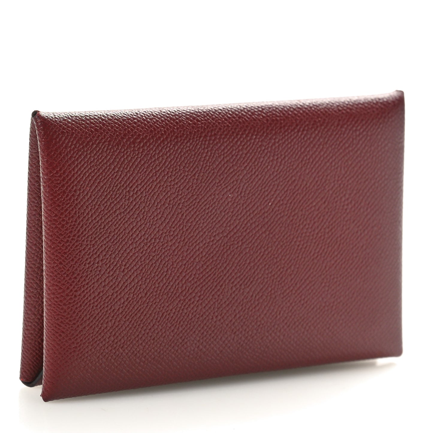 Madame Calfskin Calvi Card Case Rouge H
