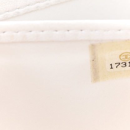 Chanel Tweed Quilted Zip Flap Wallet White 9 of 13