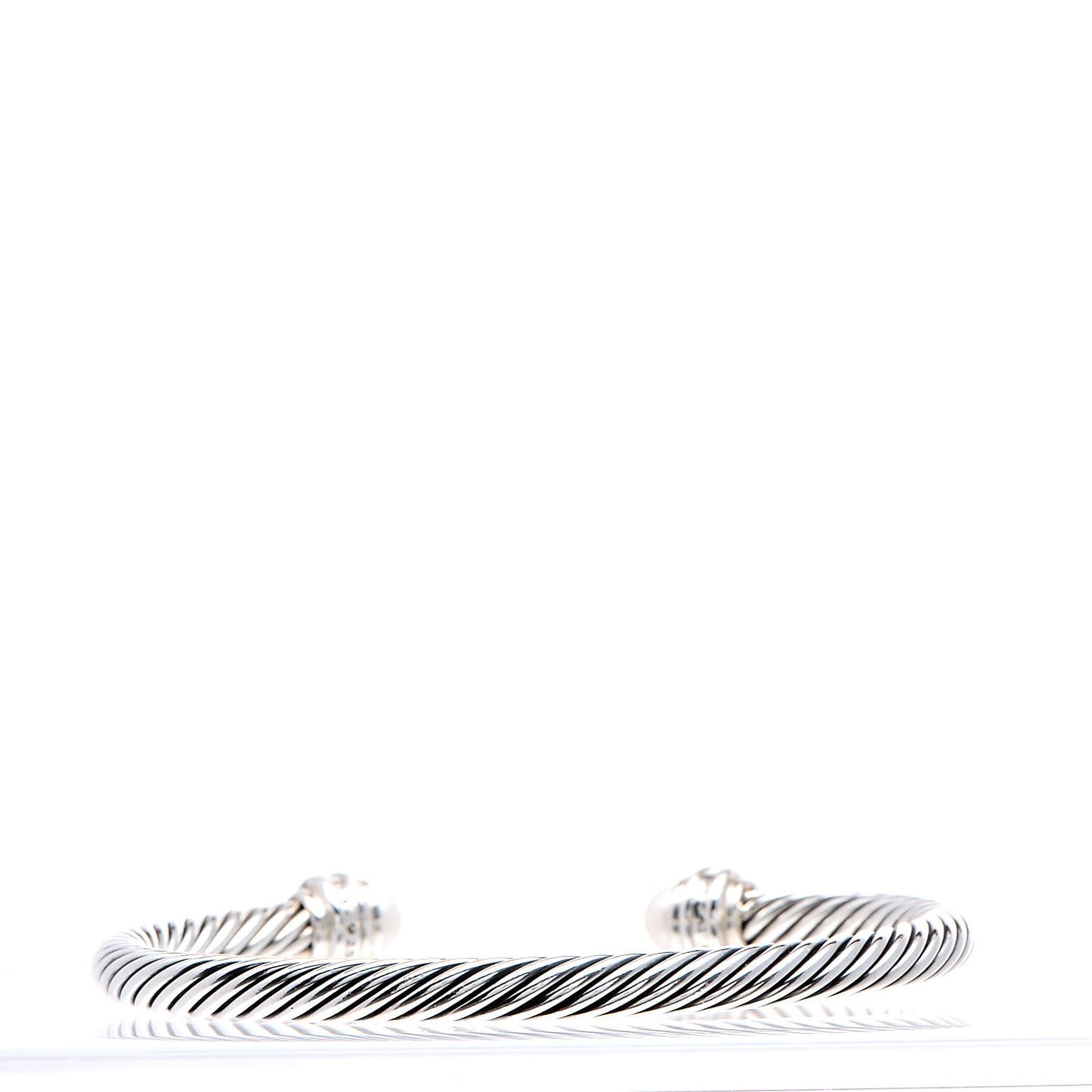 Sterling Silver Diamond Pearl 5mm Cable Classics Princess Bracelet