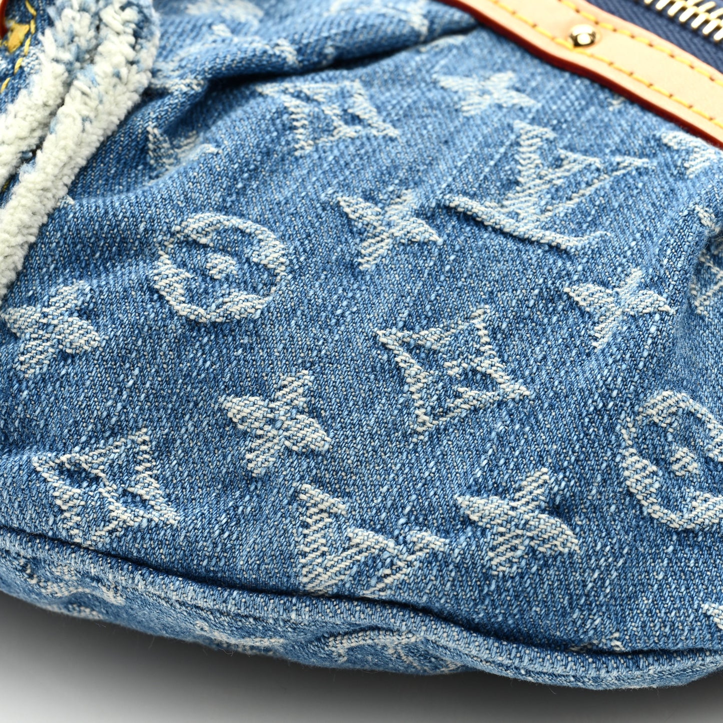 Monogram Denim High Rise Bumbag Blue