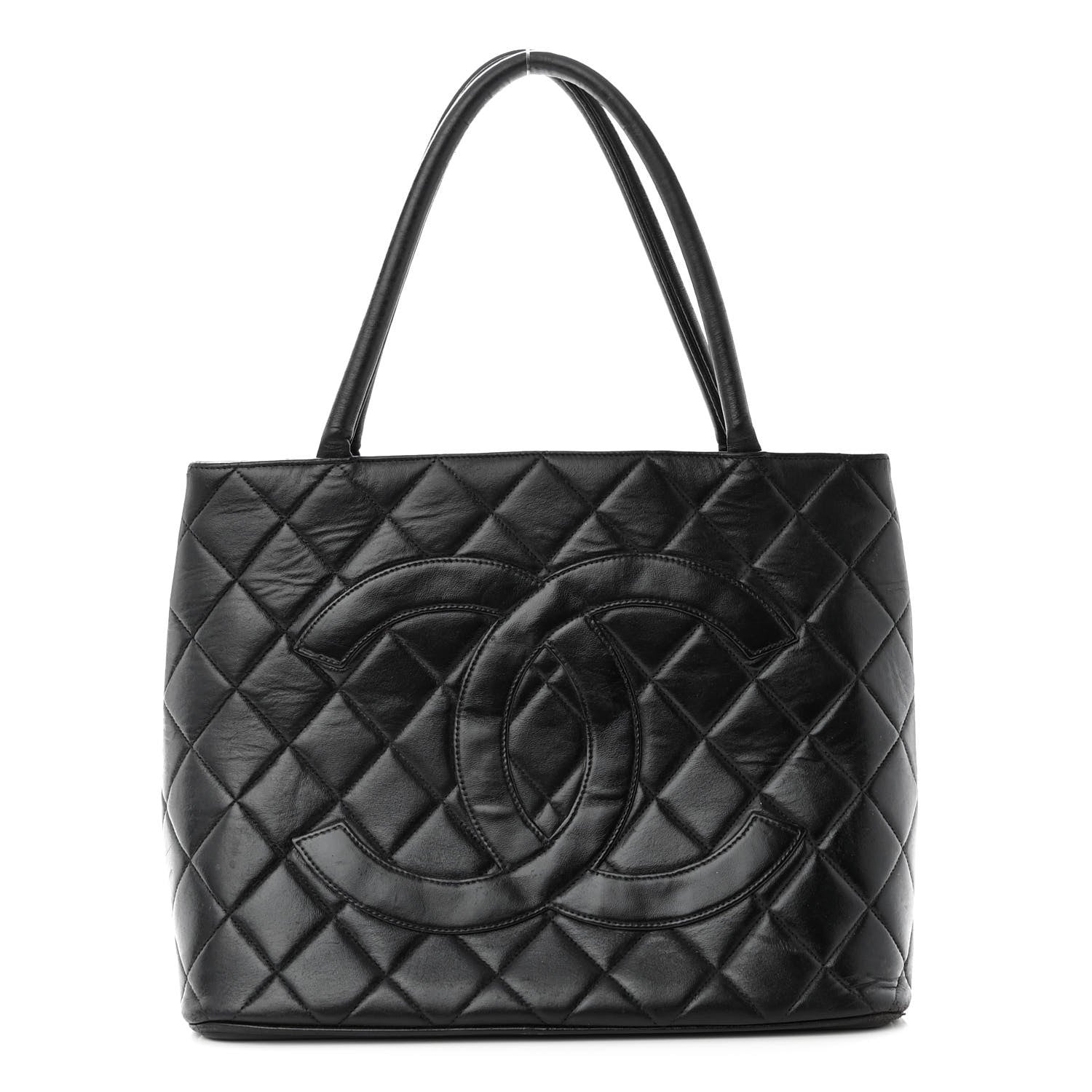 Chanel Lambskin Quilted Medallion Tote Black 1 of 12