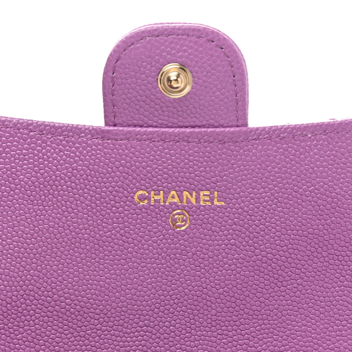 Chanel Caviar Quilted Large Flap Wallet Purple 6 of 9