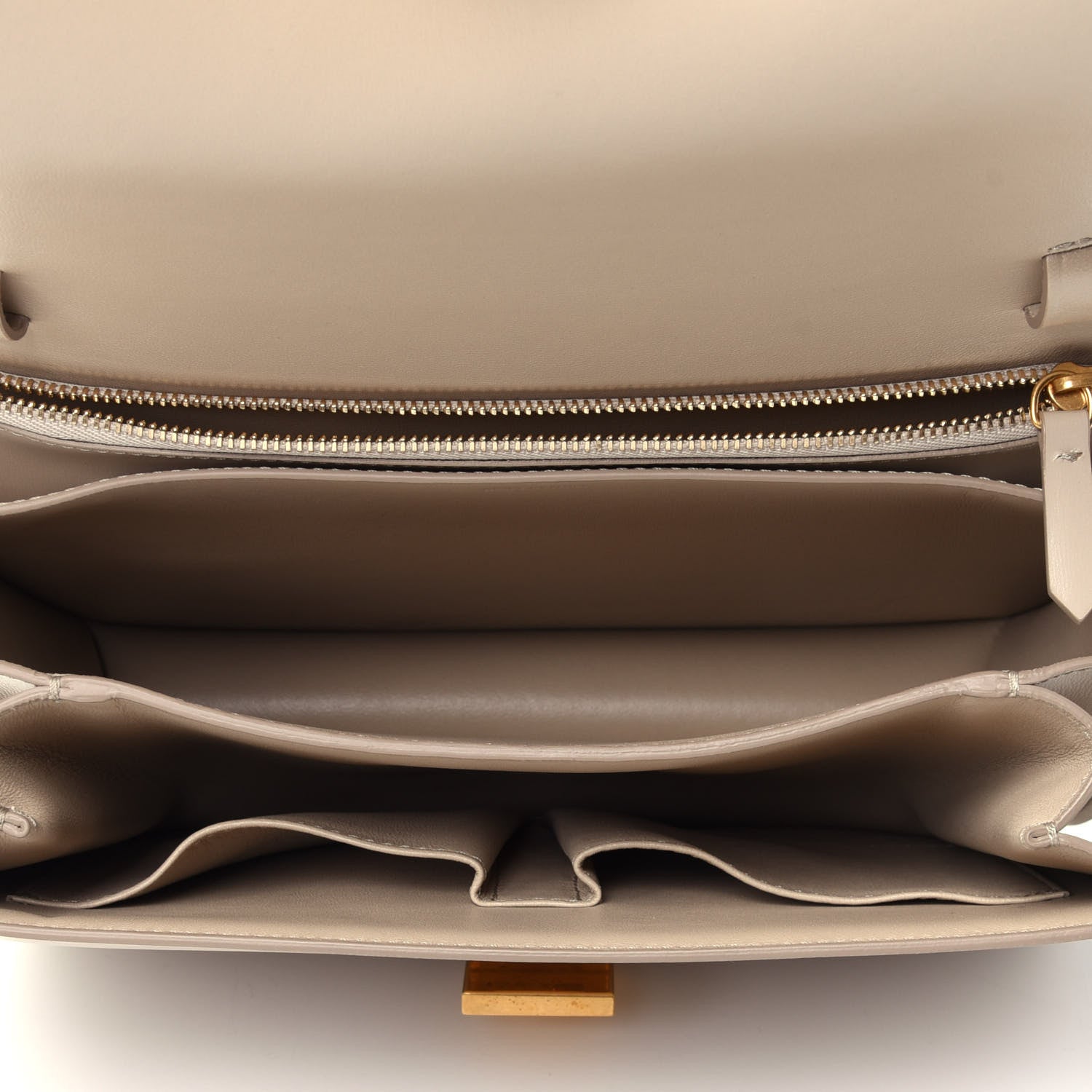 Celine Box Calfskin Medium Classic Box Flap Bag Powder 3 of 4