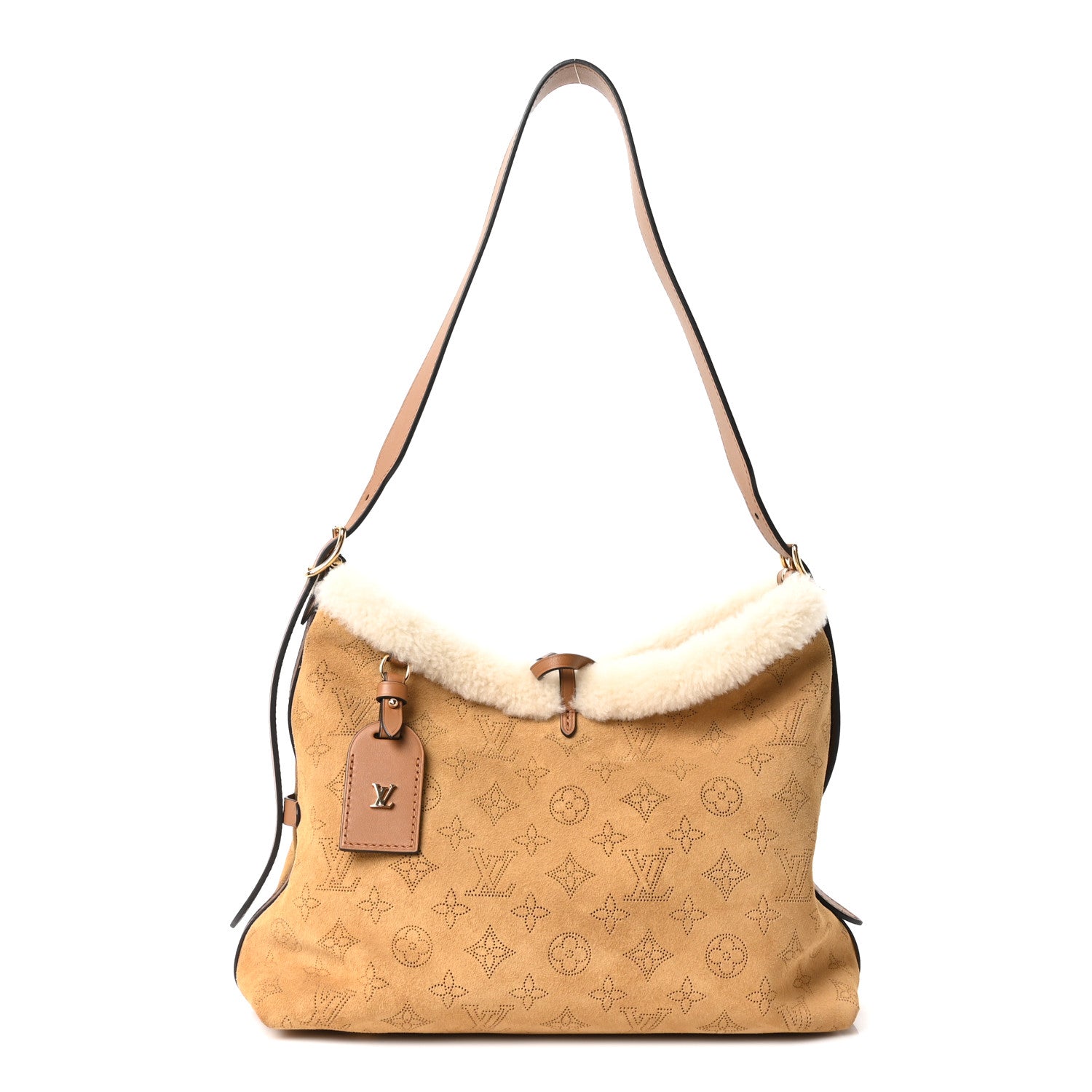 Louis Vuitton Suede Mahina CarryAll PM Beige 1 of 11