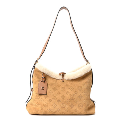 Louis Vuitton Suede Mahina CarryAll PM Beige 1 of 11