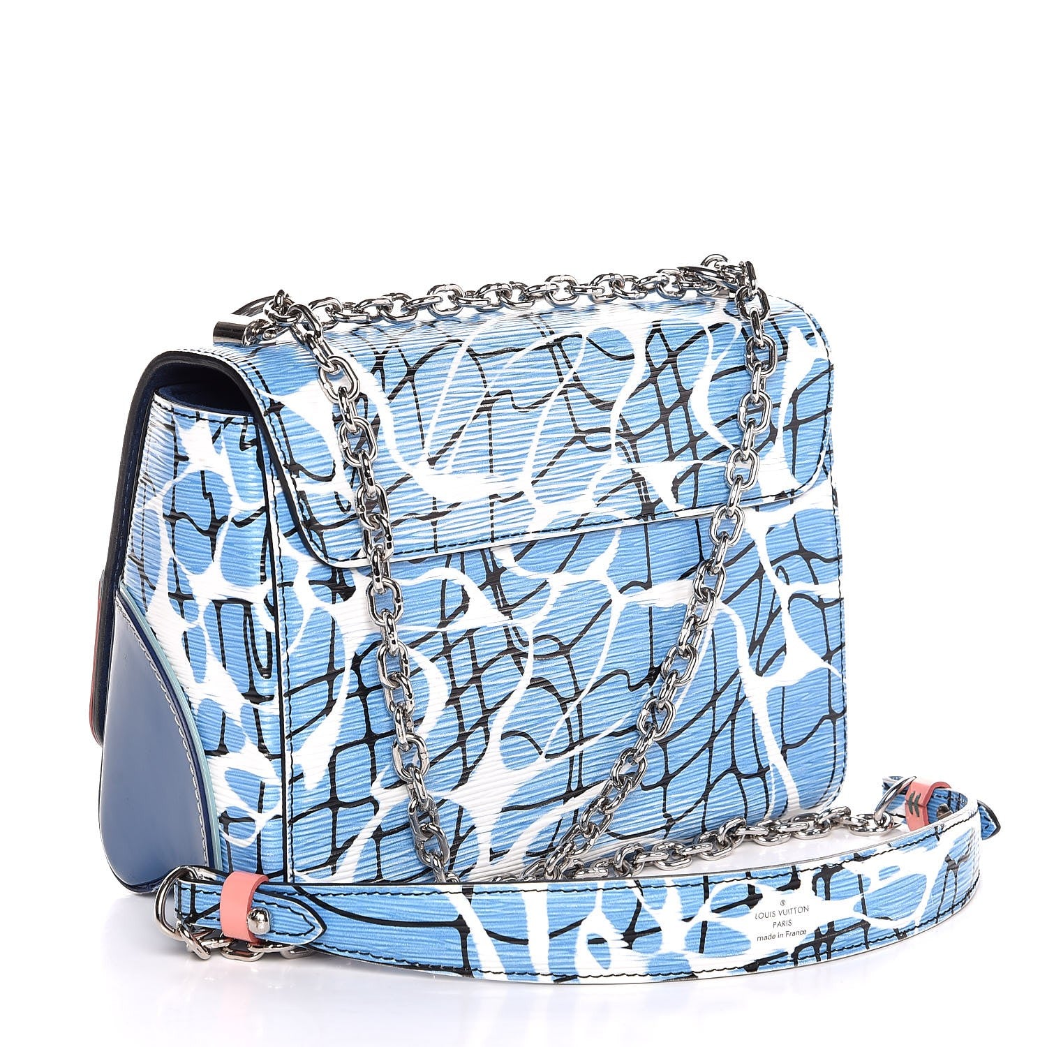 Louis Vuitton Epi Twist Shoulder Bag MM Aqua 4 of 10