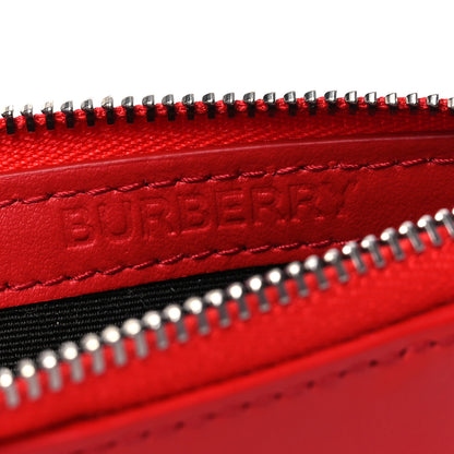 Burberry Calfskin London England Print Logo Alwyn Card Holder Bright Red 6 of 12