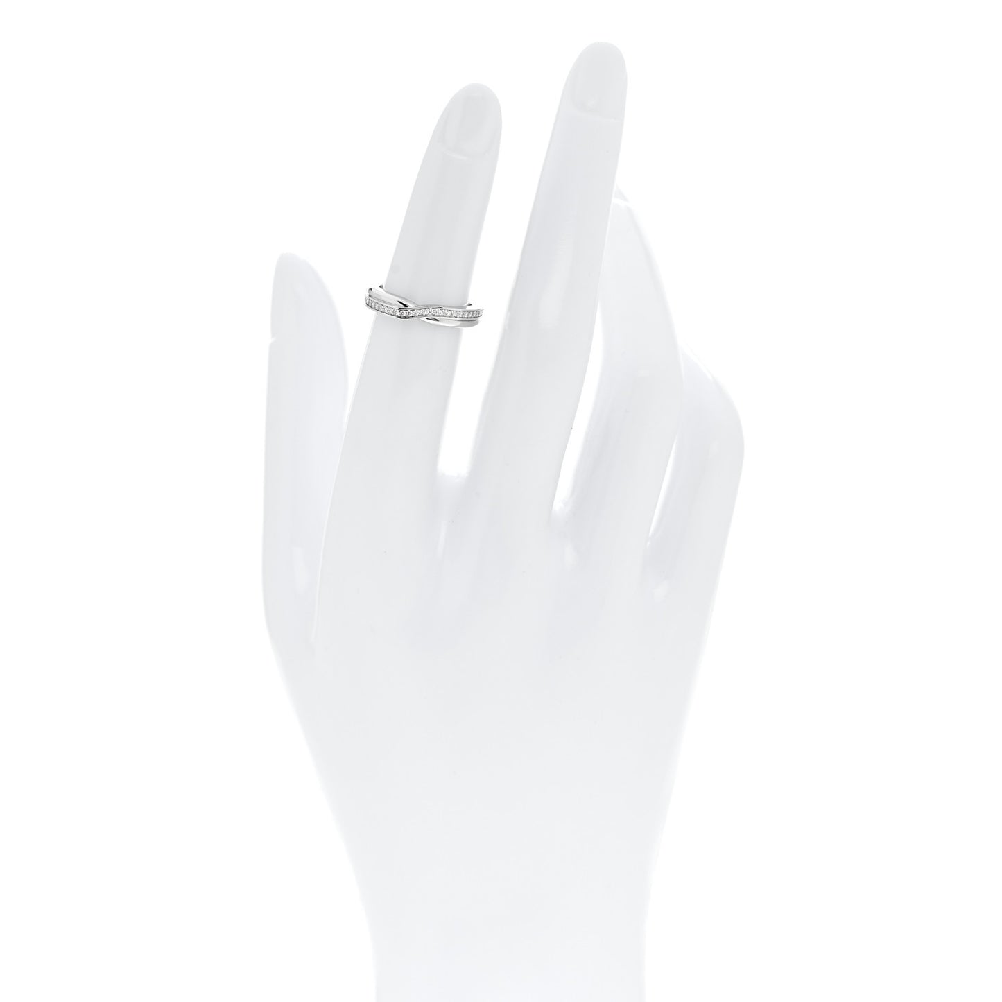 Platinum Diamond Tryst Single Row Pave Ring 47 4.25