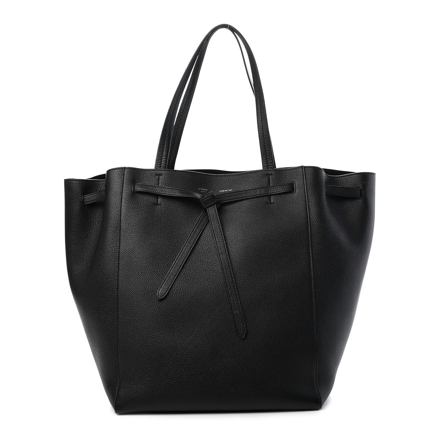 Celine Soft Grained Calfskin Medium Belt Cabas Phantom Black 1 of 9
