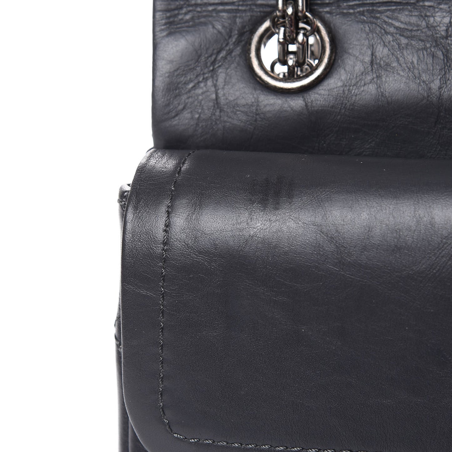 Aged Calfskin Quilted 2.55 Reissue 226 Flap Grey