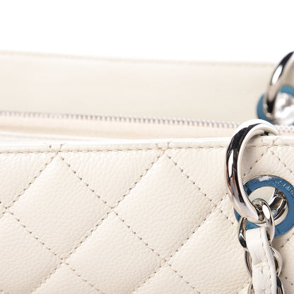 Chanel Caviar Quilted Grand Shopping Tote GST White 13 of 15