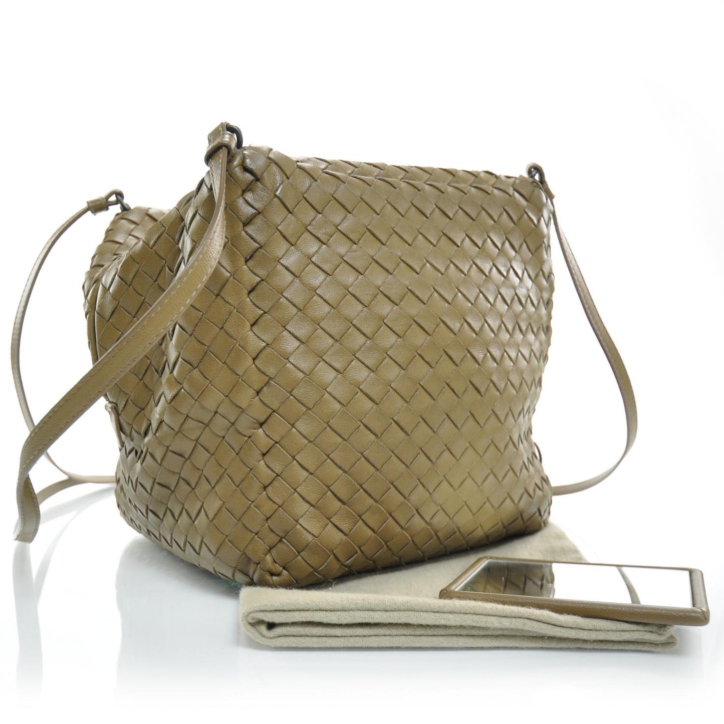 Nappa Intrecciato Cubo Cross Body Shoulder Bag