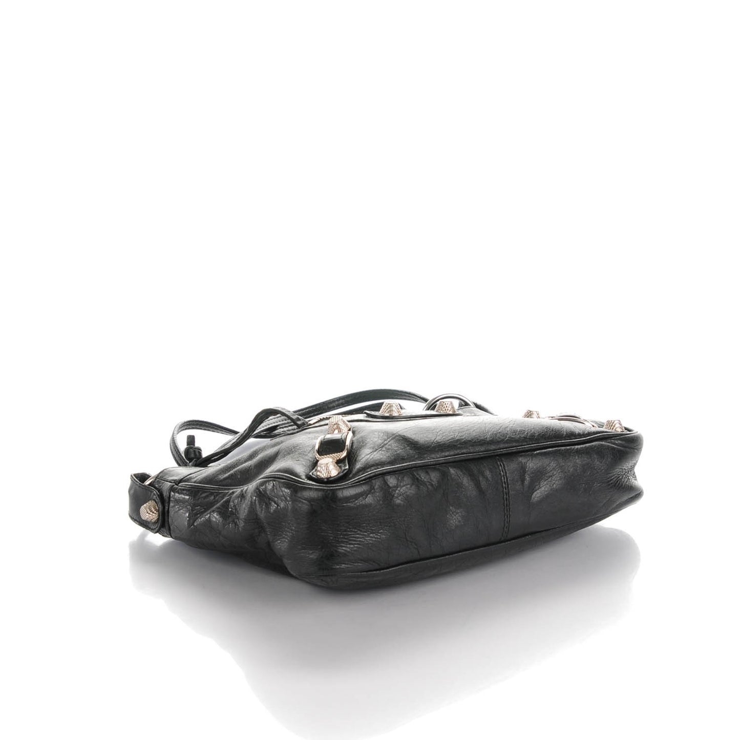 Agneau Giant 12 Silver Hardware Hip Black