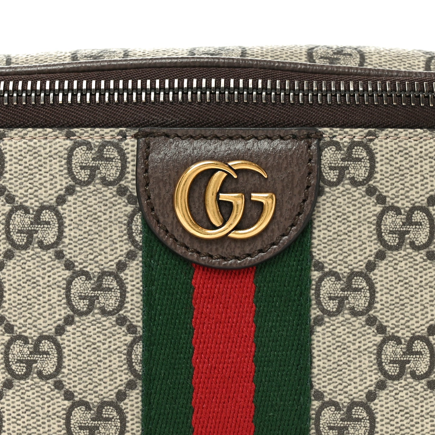 GG Supreme Monogram Web Small Ophidia Belt Bag Beige Ebony New Acero