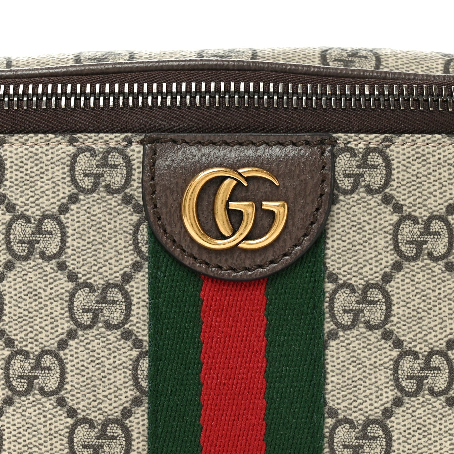 Gucci GG Supreme Monogram Web Small Ophidia Belt Bag Beige Ebony New Acero 8 of 11