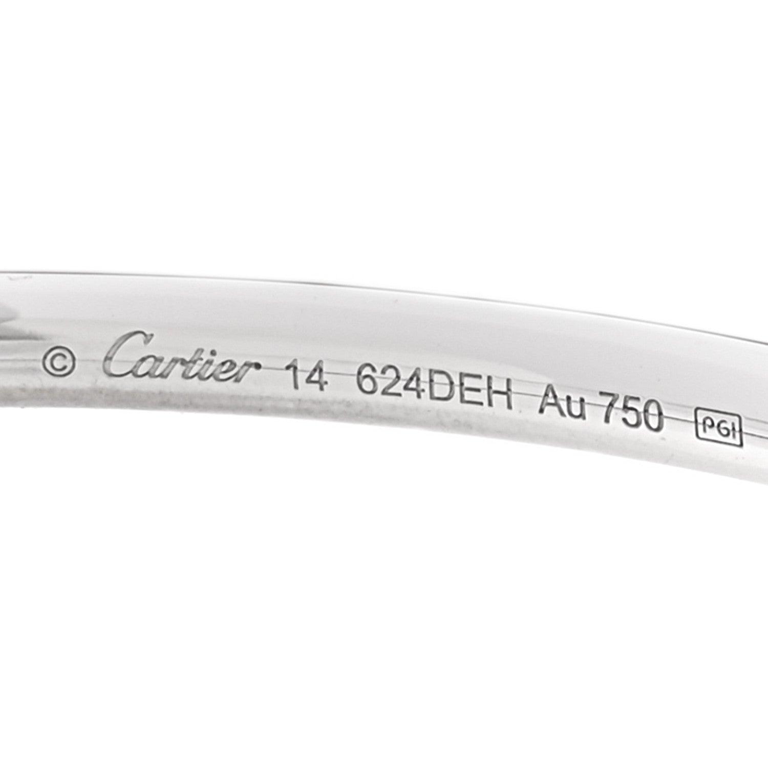 Cartier 18K White Gold Diamond Small Juste Un Clou Bracelet 14 4 of 5