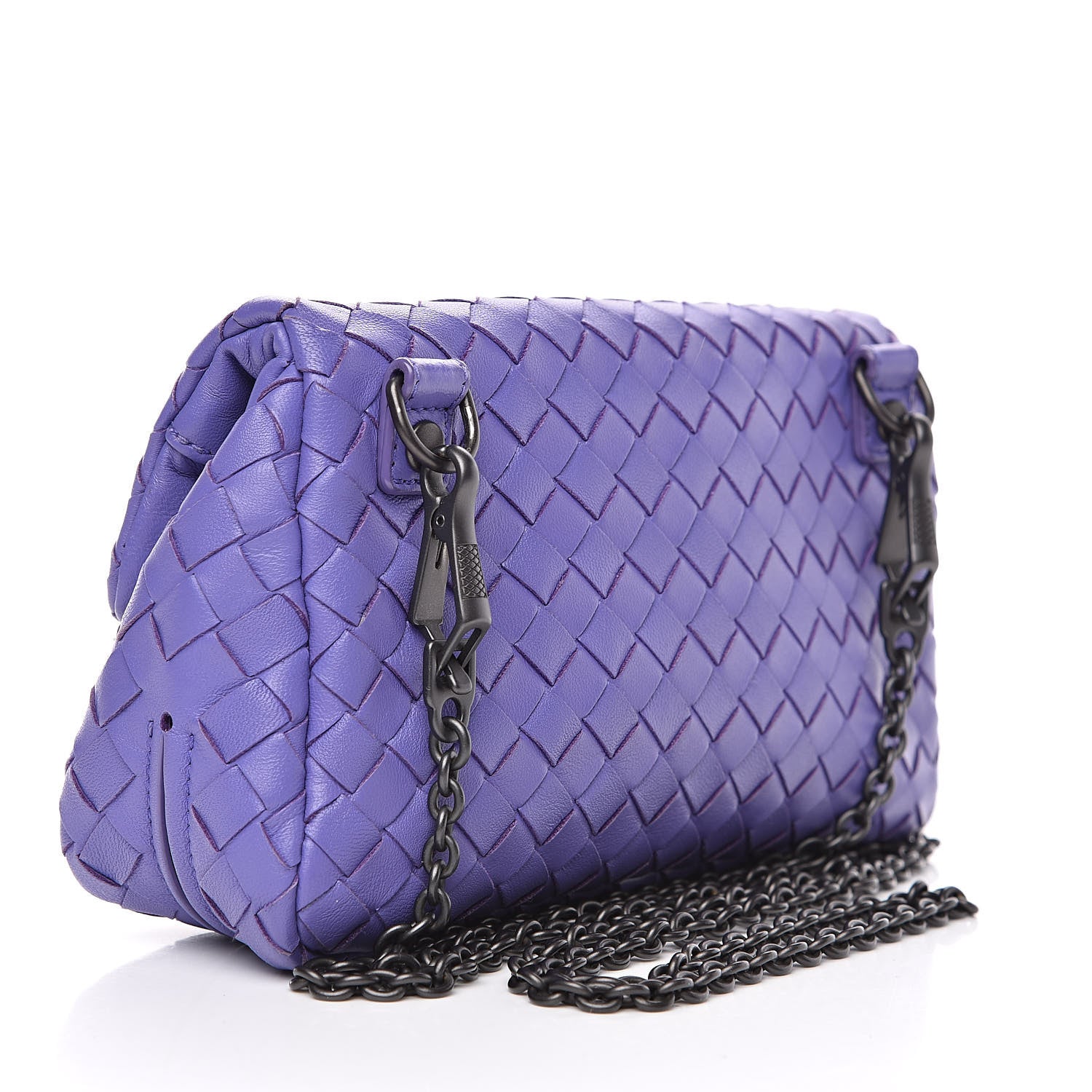 Bottega Veneta Nappa Intrecciato Mini Chain Messenger Lavender 3 of 12
