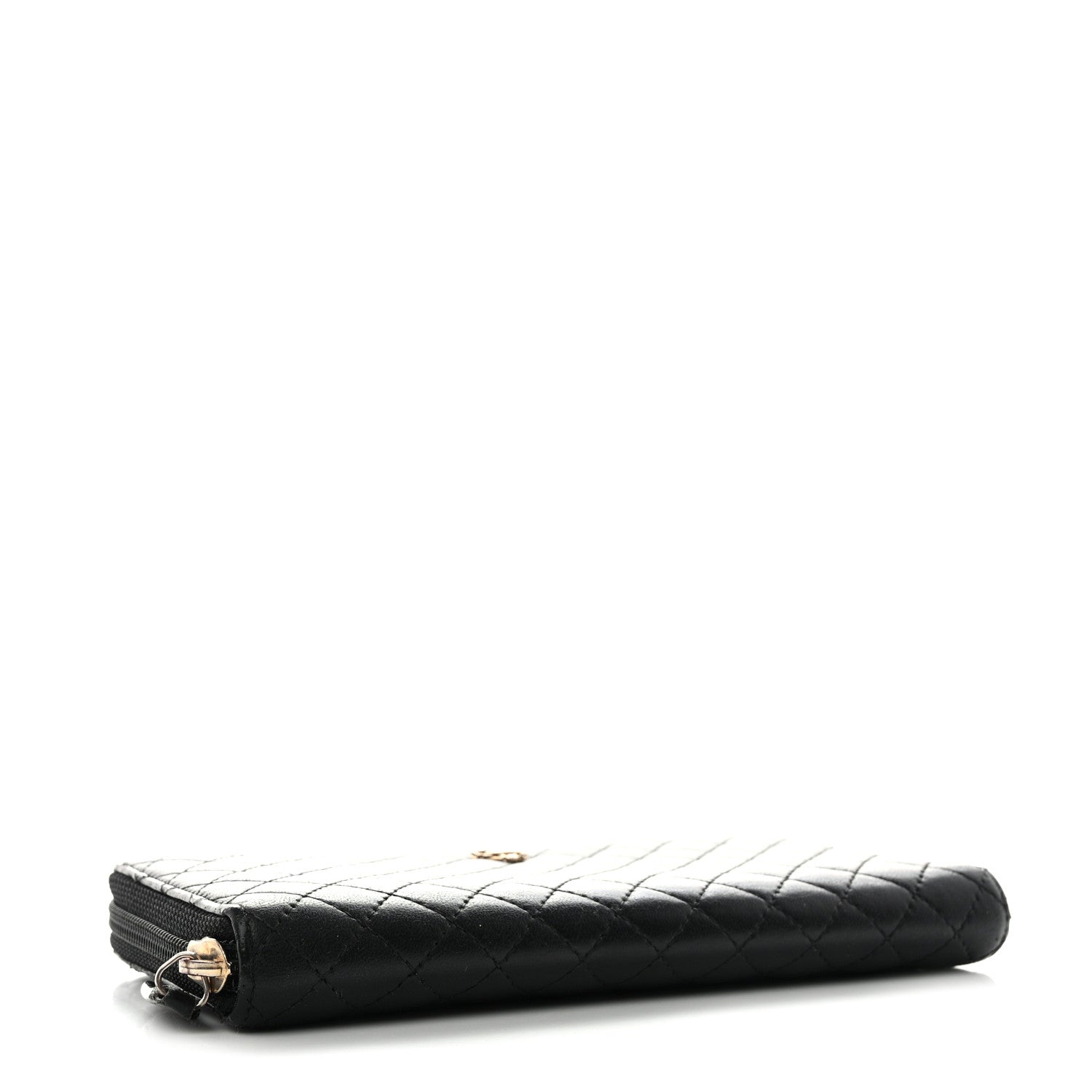 Chanel Lambskin Micro Quilted Zip Wallet Black 4 of 13