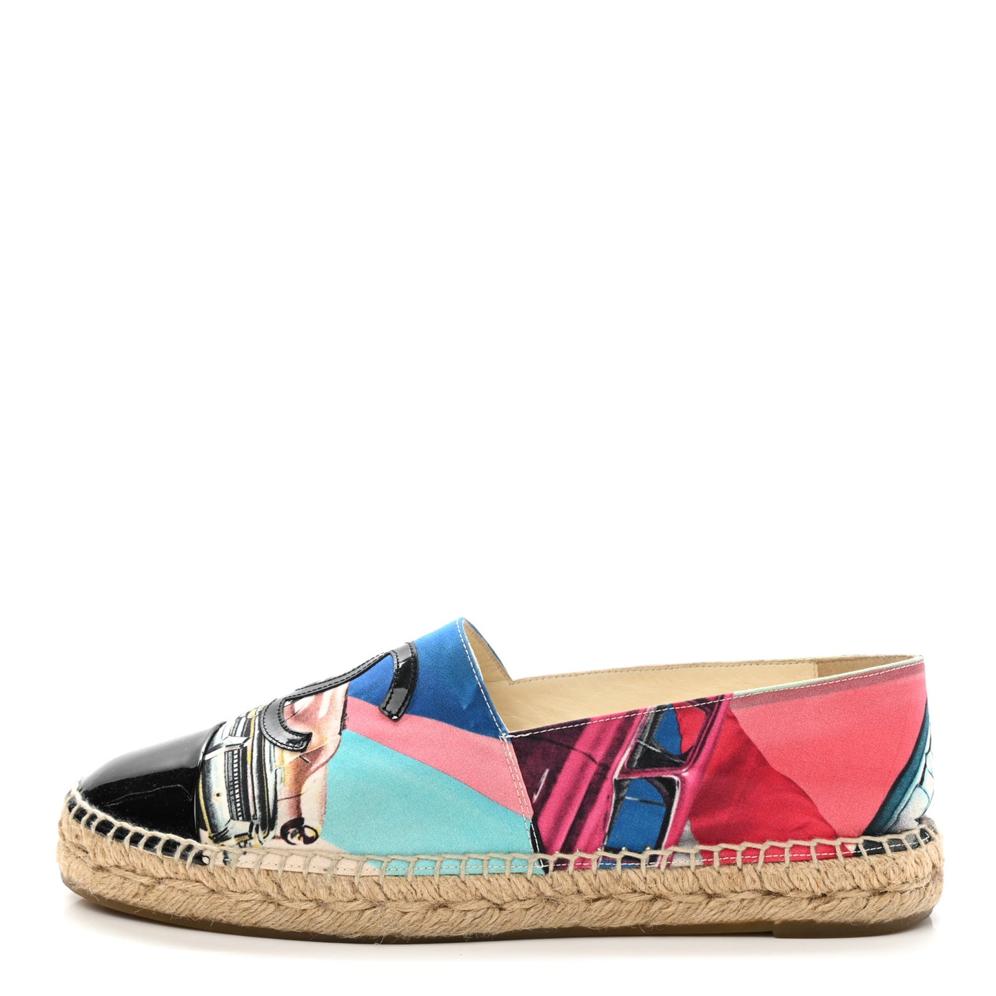 Fabric Patent CC Espadrilles 39 Multicolor Black
