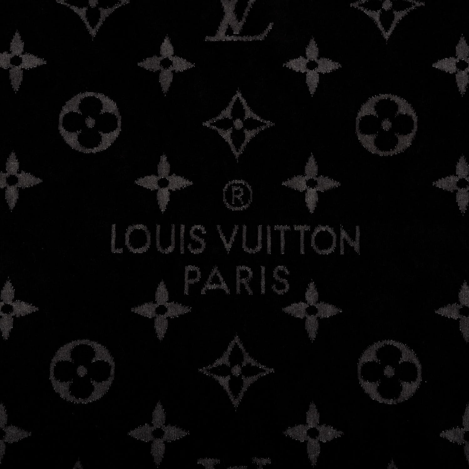 Louis Vuitton Cotton Monogram Eclipse Beach Towel Black 2 of 4