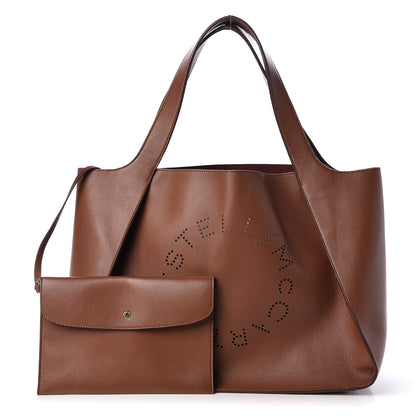 Stella McCartney Eco Alter Nappa East West Perforated Tote Brown 1 of 11