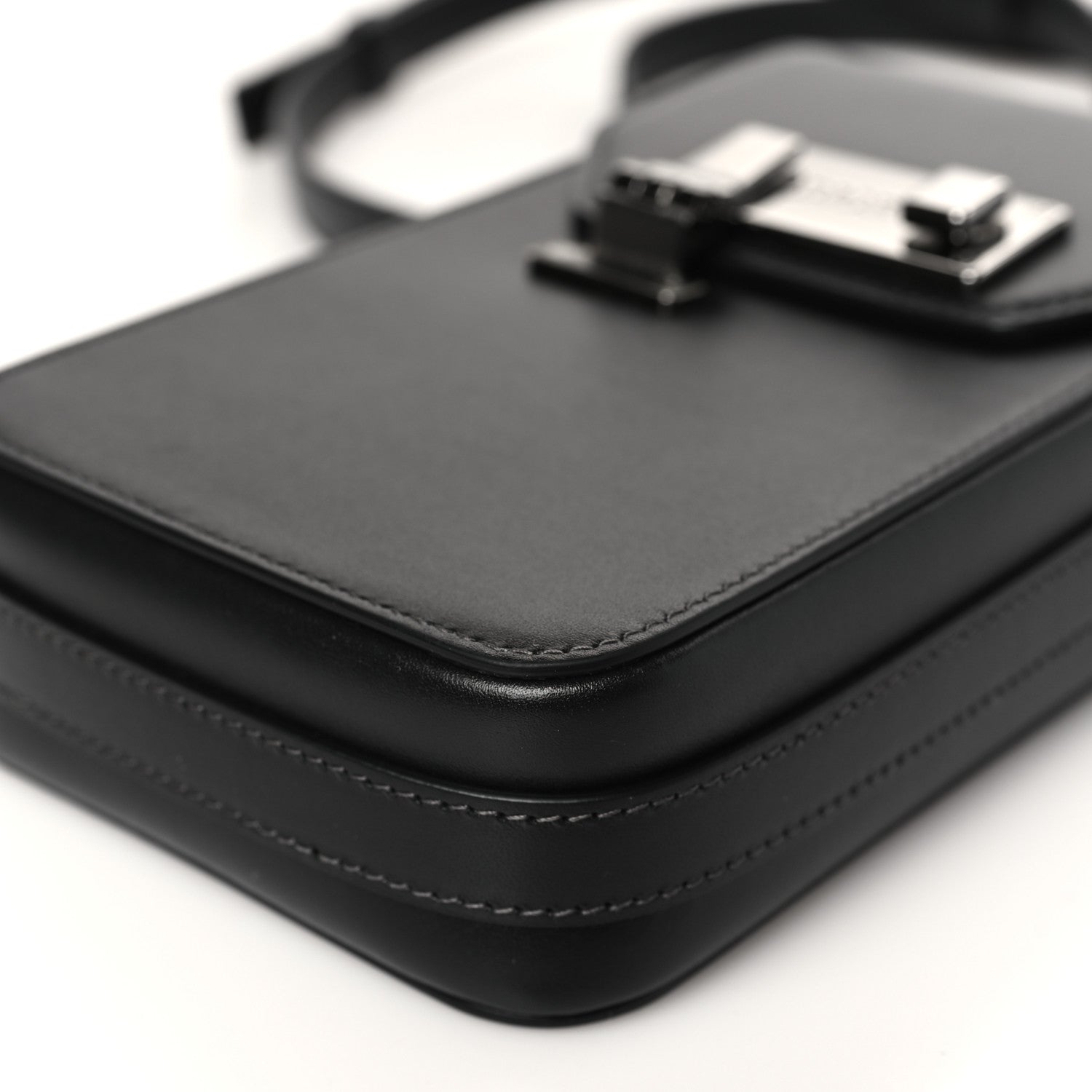 Christian Dior Smooth Calfskin Vertical Pouch Black 9 of 9