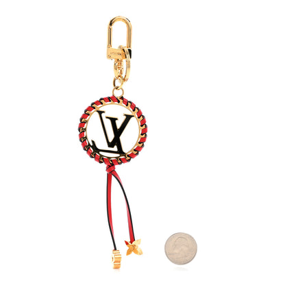Louis Vuitton Metal Lambskin Enamel Very Bag Charm Key Holder Red 2 of 3