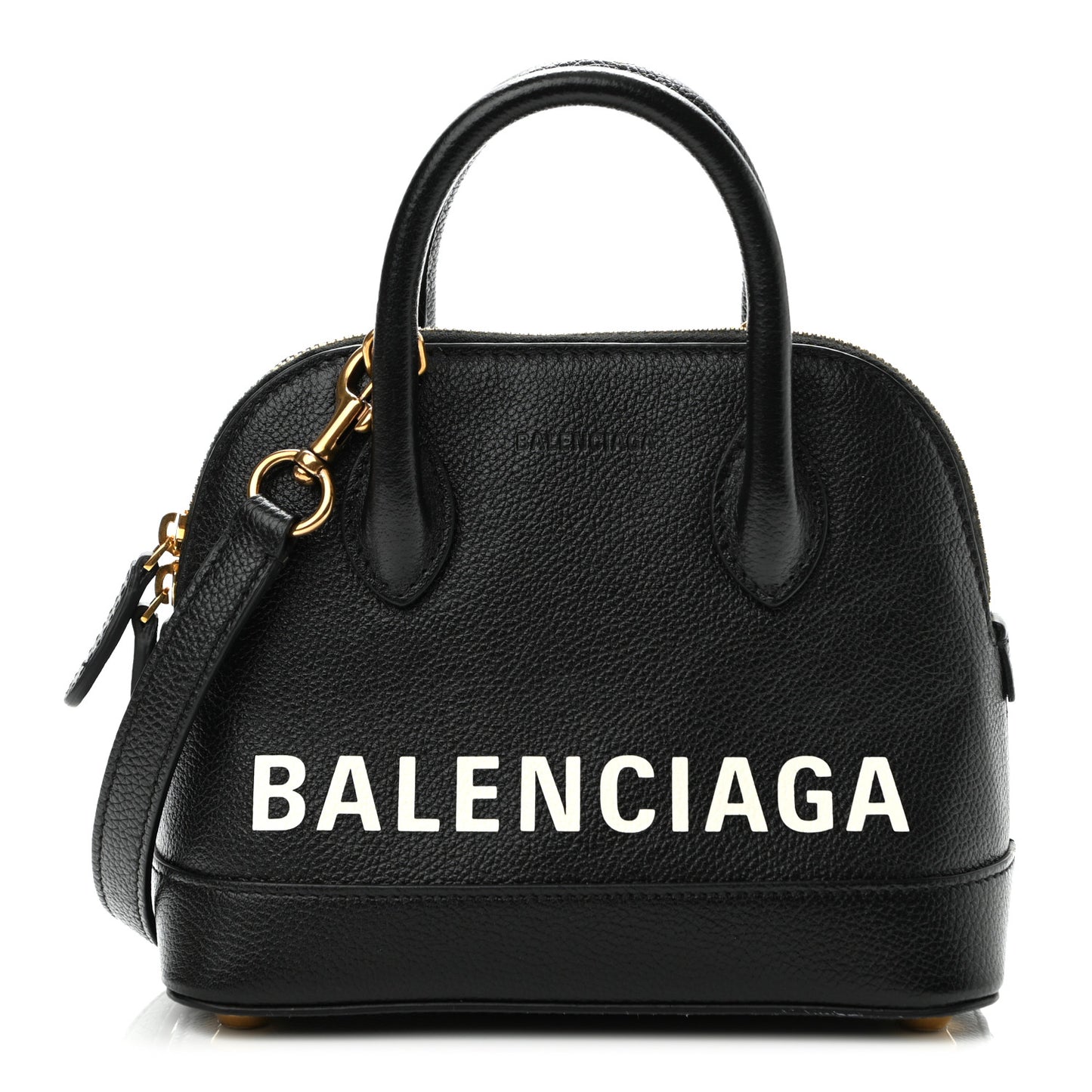 Grained Calfskin XXS Ville Top Handle Bag Black