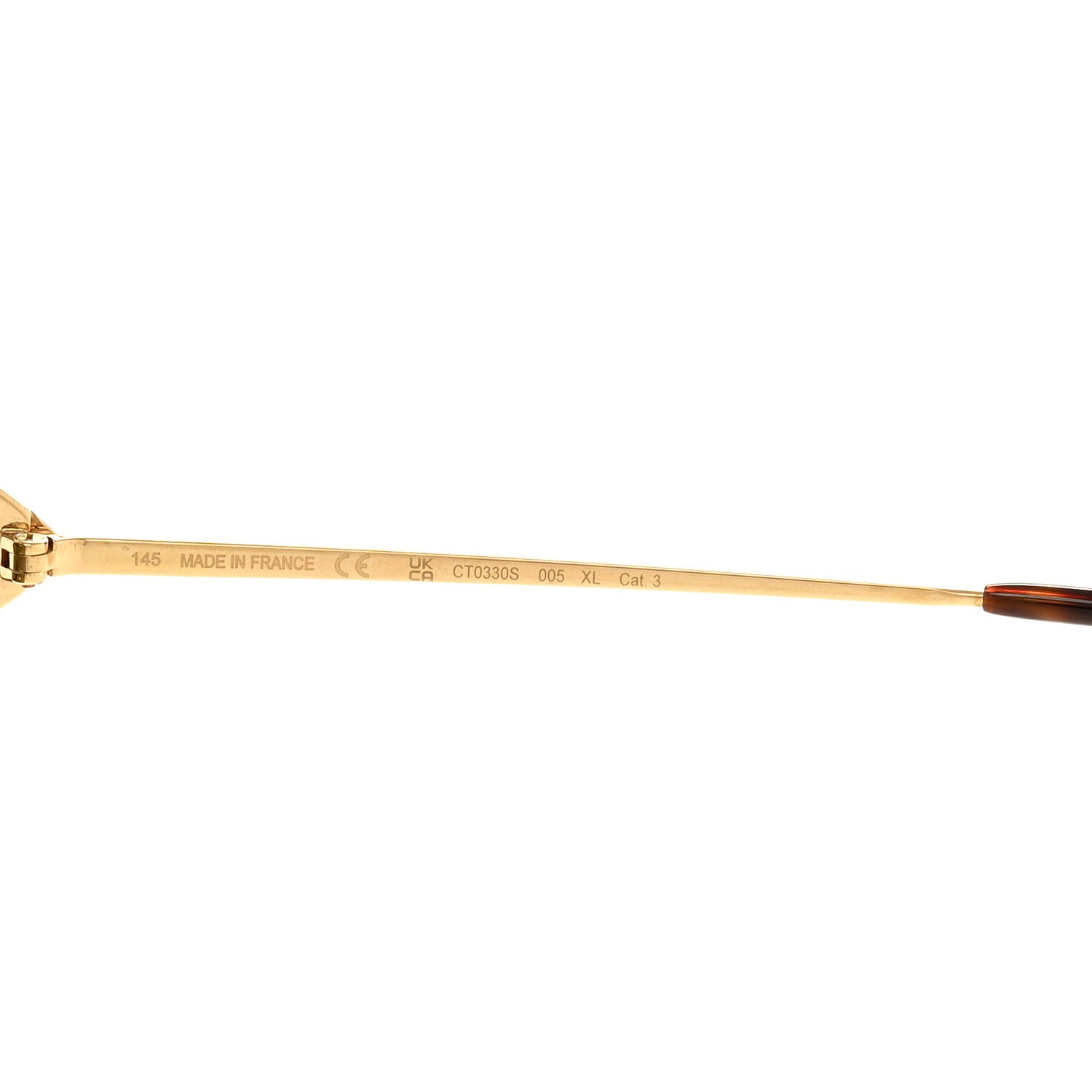 Cartier Metal Classic C De Cartier Sunglasses CT0330S Gold Green 6 of 8