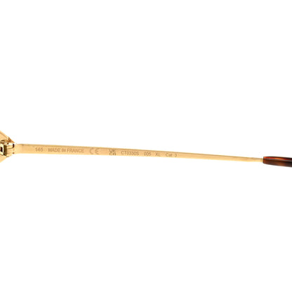 Cartier Metal Classic C De Cartier Sunglasses CT0330S Gold Green 6 of 8