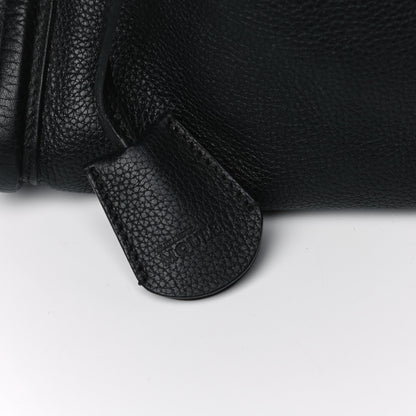 Alexander McQueen Pebbled Calfskin Large Skull Padlock Zip Around Tote Black 24 of 24