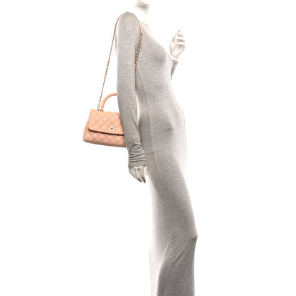 Chanel Caviar Quilted Mini Coco Handle Flap Light Pink 2 of 10