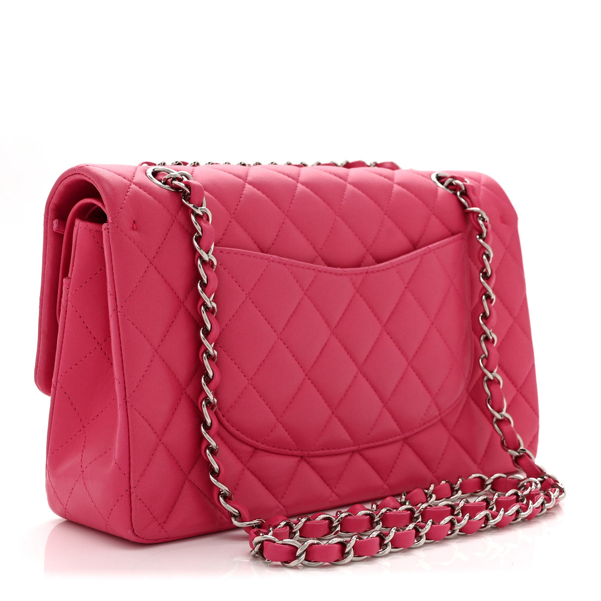 Chanel Lambskin Quilted Medium Double Flap Pink 3 of 10