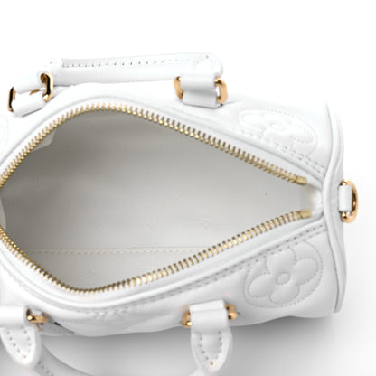Louis Vuitton Calfskin Bubblegram Papillon BB Snow White 5 of 8